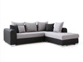 Divano angolare - Tessuto - 268x190x84 cm - Grigio chiaro-Antracite - Moderno