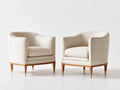 Sedia da pranzo - Tessuto-Legno - 70x68x80 cm - Avorio-Marrone noce - Elegante