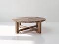 Tavolo da giardino - Legno massello - 160x160x55 cm - Teak naturale - Stile rustico