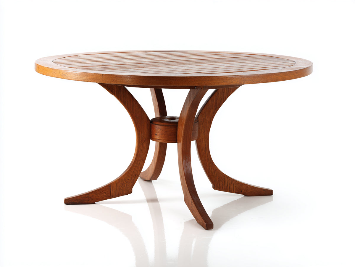 Tavolo da giardino - Legno massello - 150x150x75 cm - Teak naturale - Stile classico