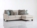 Divano angolare - Tessuto - 274x178x88 cm - Beige chiaro-Marrone scuro - Classico contemporaneo