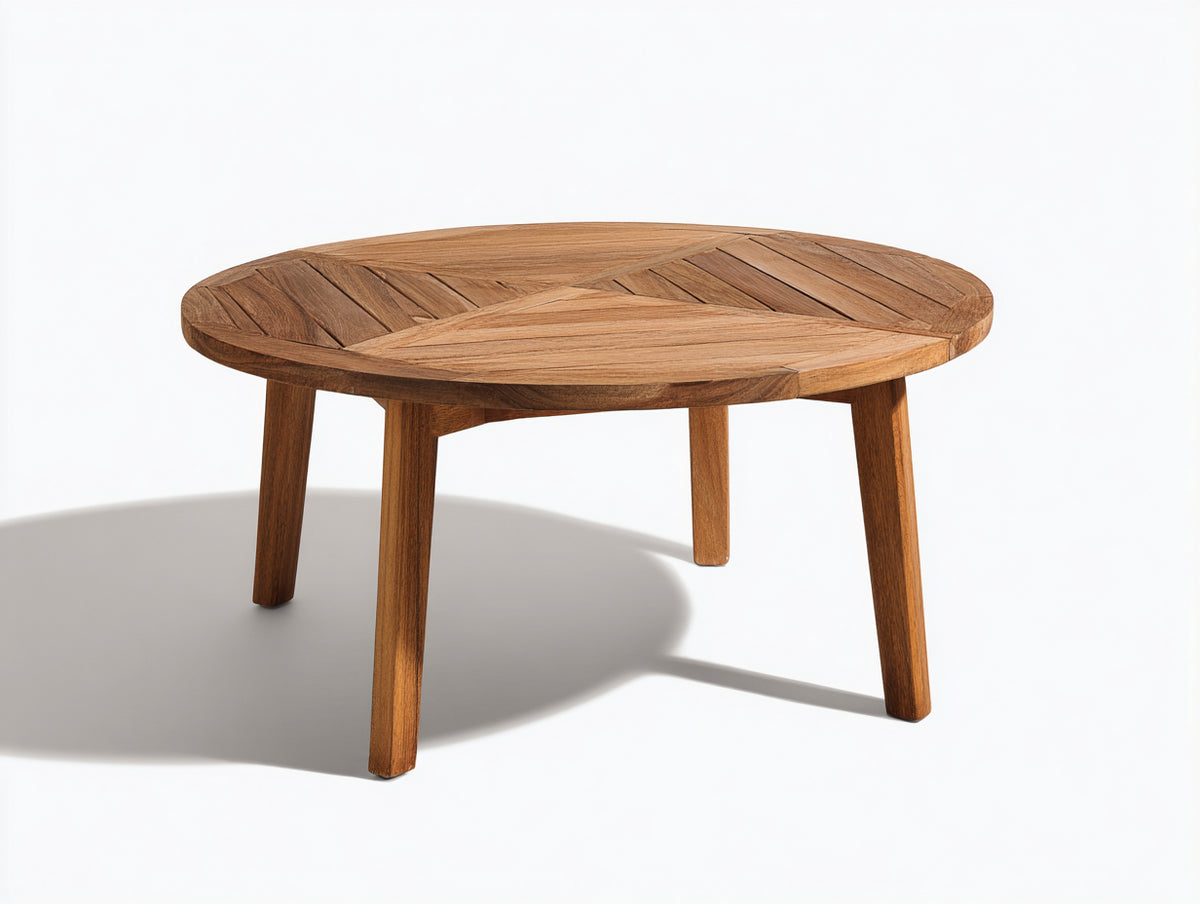 Tavolo da giardino - Legno massello - 160x160x74 cm - Teak naturale - Stile moderno