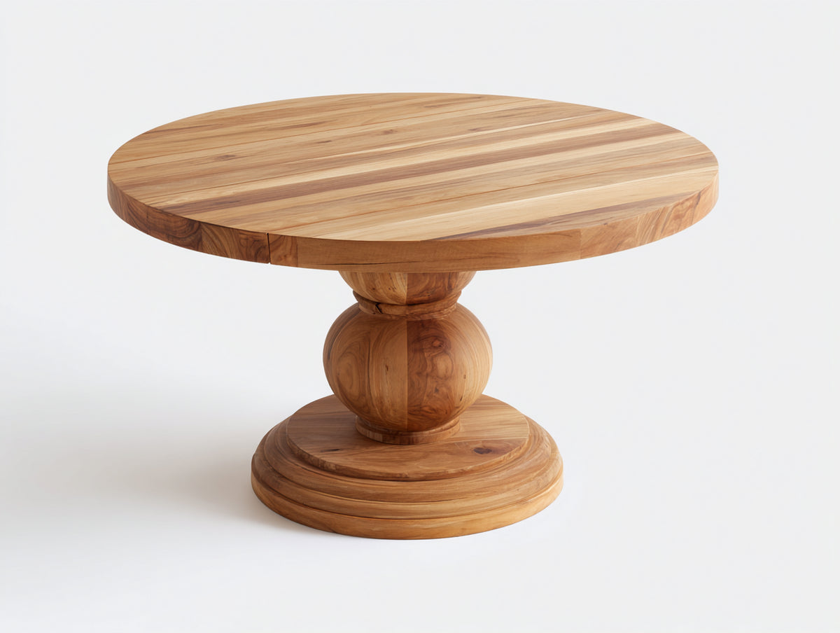 Tavolo da giardino - Legno massello - 130x130x76 cm - Teak naturale - Stile vintage