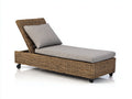 Lettino prendisole - Rattan-Tessuto - 200x68x91 cm - Grigio chiaro-Marrone - Stile contemporaneo