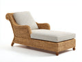 Lettino prendisole - Rattan-Tessuto - 198x82x88 cm - Beige chiaro-Marrone dorato - Stile tradizionale