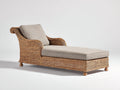 Lettino prendisole - Rattan-Tessuto - 200x80x90 cm - Beige-Marrone - Stile classico